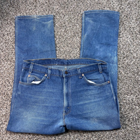 Vintage Levi's 515 Jeans Men's 34x28 
USA Made Brown Tab Straight Leg Denim 90s - Picture 2 of 11
